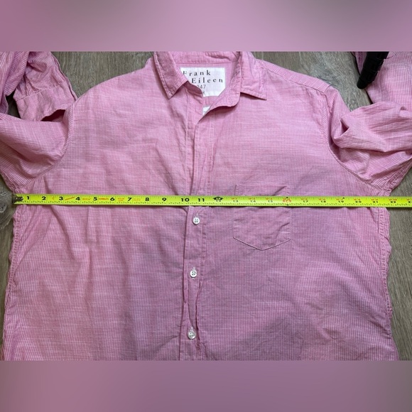 Frank & Eileen Pink Stripe Eileen Shirt Cotton XS - Picture 4 of 7